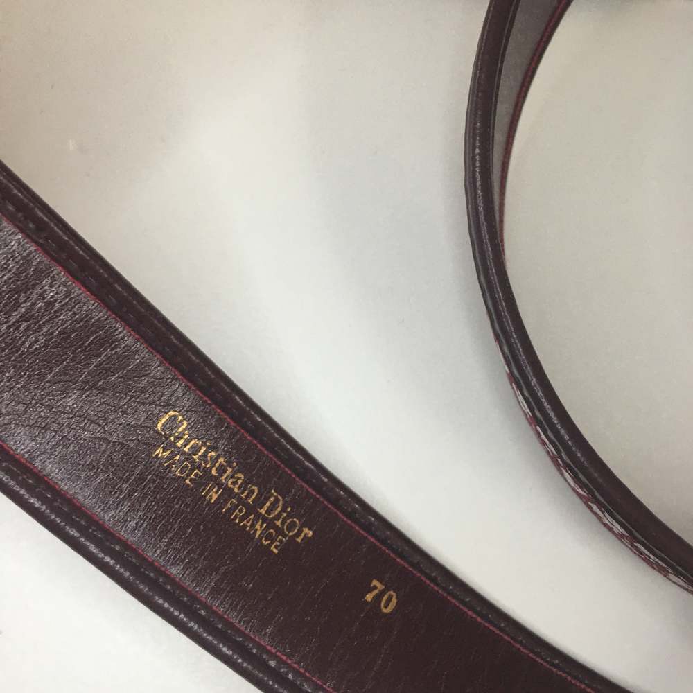 CHRISTIAN DIOR Belt in Bordeaux Fabric - Picture 6 of 7